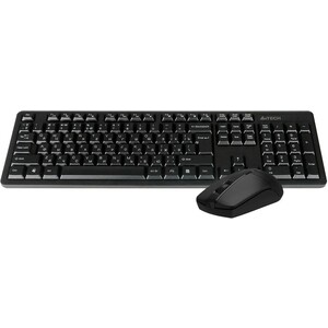Комплект (клавиатура+мышь) беспроводной A4Tech 3330N black (USB, Multimedia, 1200dpi) (3330N)
