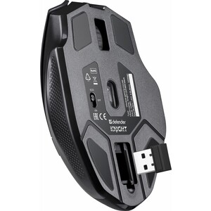 Мышь беспроводная Defender Knight GM-885 black (USB, 8 кнопок, оптическая, 3200dpi) (52885)