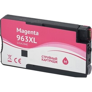 Картридж Sakura 3JA28AE (№963XL Magenta) для HP, пурпурный, 25,5 мл., 1600 к.