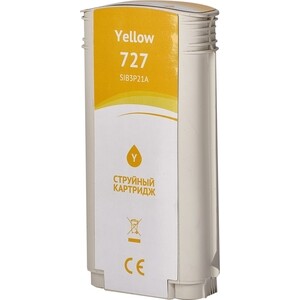 Картридж Sakura B3P21A (№727 Yellow) для HP, желтый, 130 мл.
