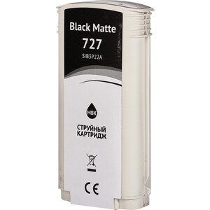 Картридж Sakura B3P22A (№727 Matte Black) для HP, черный матовый, 130 мл.