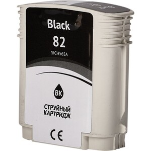 Картридж Sakura CH565A (№82 Black) для HP, черный, 72 мл., 3200 к.