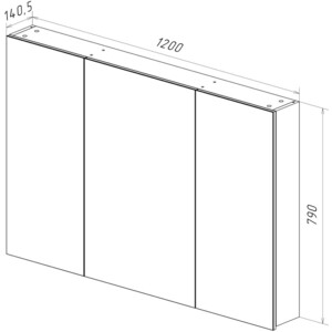Зеркальный шкаф Lemark Universal 120х80 белый глянец (LM120ZS-U)