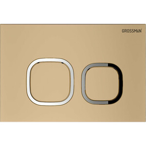 Комплект унитаза Grossman сиденье микролифт, инсталляция, клавиша золото матовая, белый (97.4440S.02.310)