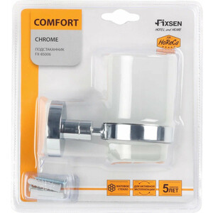 Стакан для ванной Fixsen Comfort Chrome хром/стекло матовое (FX-85006)