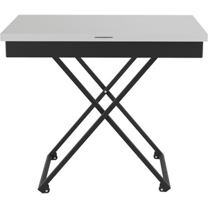 Стол универсальный трансформируемый Мебелик АНДРЭ Loft ЛДСП белый/чёрный (П0005913)