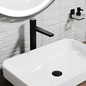 фото Смеситель для раковины wasserkraft nuthe черный матовый (9103h)