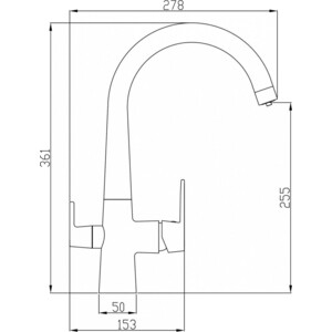 Смеситель для кухни ZorG Steel Hammer SH 819 CR с подключением фильтра, хром