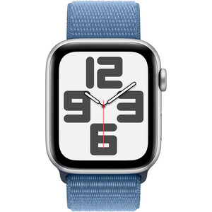 фото Смарт-часы apple watch se 2023 a2723 44мм oled корп.серебристый sport loop рем.синий разм.брасл.:130-200мм (mref3ll/a)