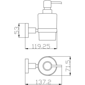 Дозатор для жидкого мыла Rav Slezak Colorado хром/стекло матовое (COA0303)