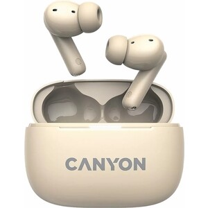 Наушники Canyon OnGo TWS-10 ANC+ENC, Beige