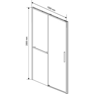 Душевая дверь Vincea Slim Soft 150х200 прозрачная, хром (VDS-1SS150CL)