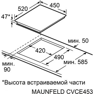 Электрическая варочная панель MAUNFELD CVCE453SDBK