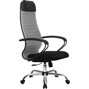 Кресло Метта МЕТТА-21 (MPRU) / подл.130 / осн.003 Светло-серый / Черный