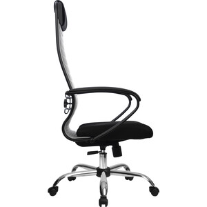 Кресло Метта МЕТТА-21 (MPRU) / подл.130 / осн.003 Светло-серый / Черный