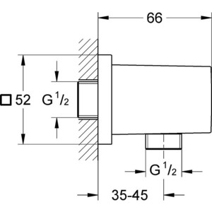 Подключение для шланга Grohe Euphoria Cube хром (27704000)