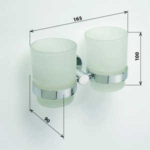 Стакан для ванной Bemeta двойной, 165x105x55 мм (104110022)