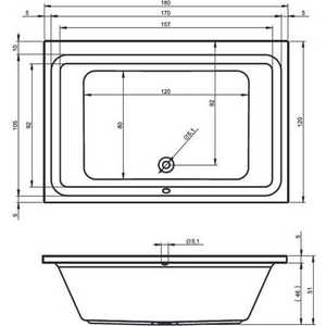 Акриловая ванна Riho Castello 180x120 с ножками (B064001005, 207095)