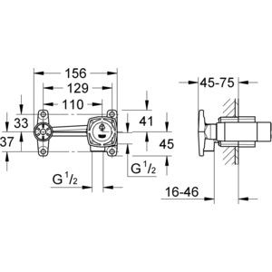 Механизм Grohe Grandera для смесителя на 2 отверстия (23319000)