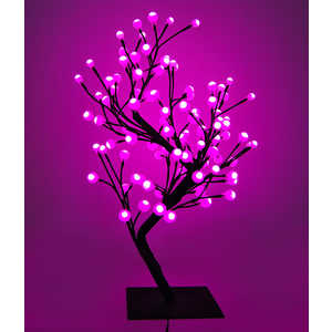 фото Светодиодная композиция light ''бонсай'' шарики розовый 60 см, 96 led.