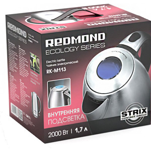 Чайник электрический Redmond RK-M113, серебристый