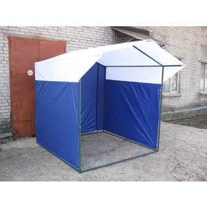 фото Палатка торговая митек домик 3,0х1,9 (разборная)(синий/белый)
