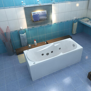 Акриловая ванна BAS Мальдива 160х70 с каркасом, фронтальная панель (В 00022, Э 00022)
