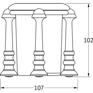 Стакан для ванной 3SC Stilmar UN античное серебро (STI 427)