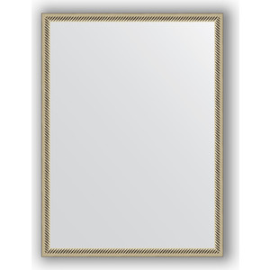 Зеркало в багетной раме поворотное Evoform Definite 58x78 см, витое серебро 28 мм (BY 0639)