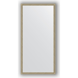 Зеркало в багетной раме поворотное Evoform Definite 48x98 см, витое серебро 28 мм (BY 0691)