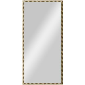 Зеркало в багетной раме поворотное Evoform Definite 48x98 см, витая латунь 26 мм (BY 0703)