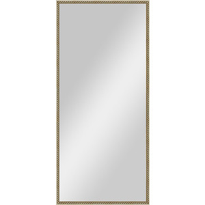 Зеркало в багетной раме поворотное Evoform Definite 68x148 см, витая латунь 26 мм (BY 0771)