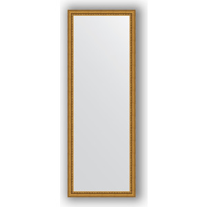 Зеркало в багетной раме поворотное Evoform Definite 52x142 см, бусы золотые 46 мм (BY 1067)