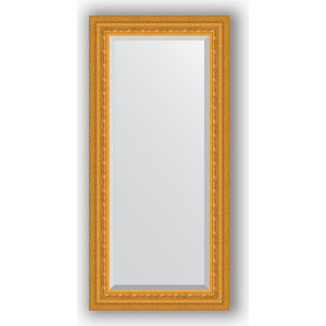 Зеркало с фацетом в багетной раме поворотное Evoform Exclusive 55x115 см, сусальное золото 80 мм (BY 1244)