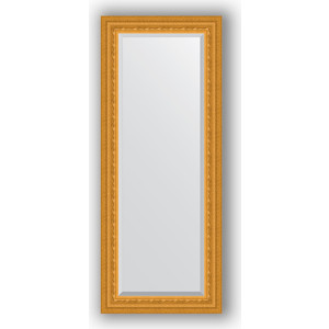 Зеркало с фацетом в багетной раме поворотное Evoform Exclusive 55x135 см, сусальное золото 80 мм (BY 1254)