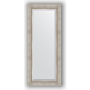 Зеркало с фацетом в багетной раме поворотное Evoform Exclusive 56x136 см, римское серебро 88 мм (BY 1257)