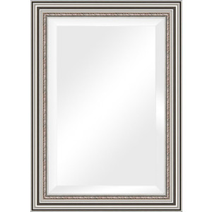 Зеркало с фацетом в багетной раме поворотное Evoform Exclusive 76x106 см, римское серебро 88 мм (BY 1297)