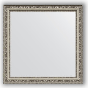 Зеркало в багетной раме Evoform Definite 64x64 см, виньетка состаренное серебро 56 мм (BY 3136)