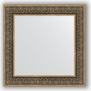 Зеркало в багетной раме Evoform Definite 73x73 см, вензель серебряный 101 мм (BY 3160)