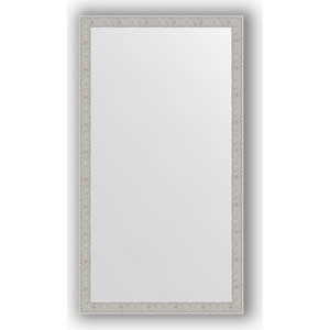 Зеркало в багетной раме поворотное Evoform Definite 61x111 см, волна алюминий 46 мм (BY 3198)