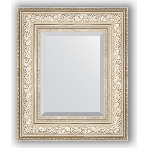 Зеркало с фацетом в багетной раме Evoform Exclusive 50x60 см, виньетка серебро 109 мм (BY 3374)