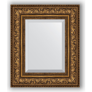 Зеркало с фацетом в багетной раме Evoform Exclusive 50x60 см, виньетка состаренная бронза 109 мм (BY 3375)