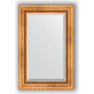 Зеркало с фацетом в багетной раме поворотное Evoform Exclusive 56x86 см, римское золото 88 мм (BY 3412)