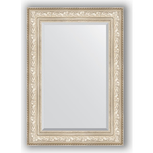 Зеркало с фацетом в багетной раме поворотное Evoform Exclusive 70x100 см, виньетка серебро 109 мм (BY 3452)