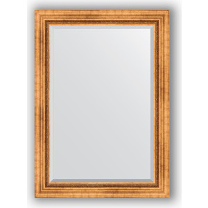 Зеркало с фацетом в багетной раме поворотное Evoform Exclusive 76x106 см, римское золото 88 мм (BY 3464)