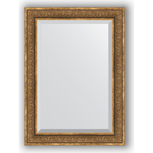Зеркало с фацетом в багетной раме поворотное Evoform Exclusive 79x109 см, вензель бронзовый 101 мм (BY 3474)