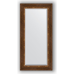 Зеркало с фацетом в багетной раме поворотное Evoform Exclusive 56x116 см, римская бронза 88 мм (BY 3491)