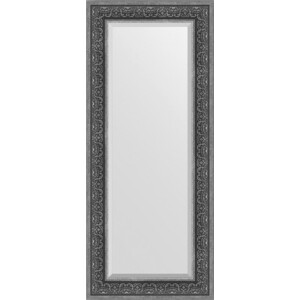 Зеркало с фацетом в багетной раме поворотное Evoform Exclusive 59x139 см, вензель серебряный 101 мм (BY 3527)