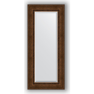 Зеркало с фацетом в багетной раме поворотное Evoform Exclusive 62x142 см, состаренная бронза с орнаментом 120 мм (BY 3533)