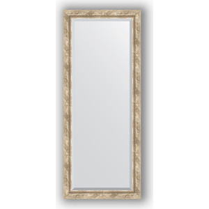 Зеркало с фацетом в багетной раме поворотное Evoform Exclusive 63x153 см, прованс с плетением 70 мм (BY 3563)
